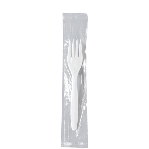 Fork Plastic Medium Weight White Iw Pp