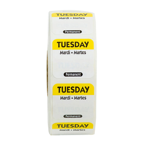 National Checking LABEL TUES TRILINGUAL 1X1 ROLL