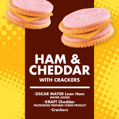 Kraft Oscar Mayer Lunchable Ham and Cheddar Cheese, 4.5 Ounce -- 16 per case.