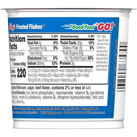 Kellogg's® CEREAL FROSTED FLAKES® SINGLE SERVE CUP