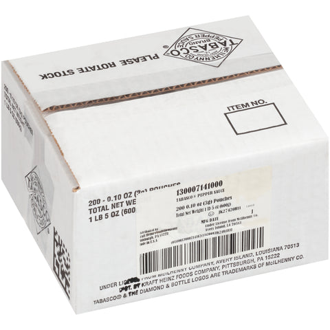 Sauce Tabasco Pepper Single Serve Packet 714100/78003248