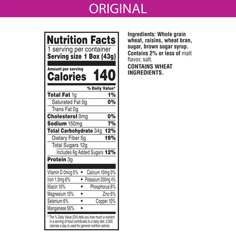 Kellogg's® CEREAL RAISIN BRAN® INDIVIDUAL BOX