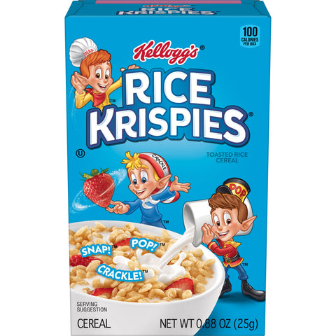 Kelloggs Rice Krispies Cereal, 0.88 Ounce Per Box -- 70 boxes per case
