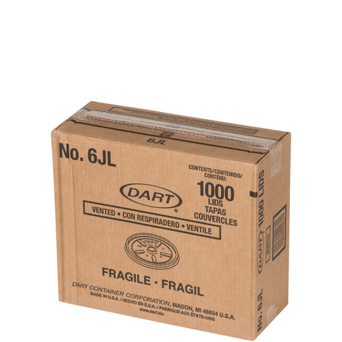 Dart Container Expanded Polystyrene Foam White HIPS Vented Lid for Foam Cups and Containers -- 1000 per case