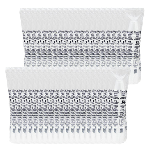 Dart Container J Cup Expanded Polystyrene Foam White Drinking Cup, 12 Ounce -- 1000 per case