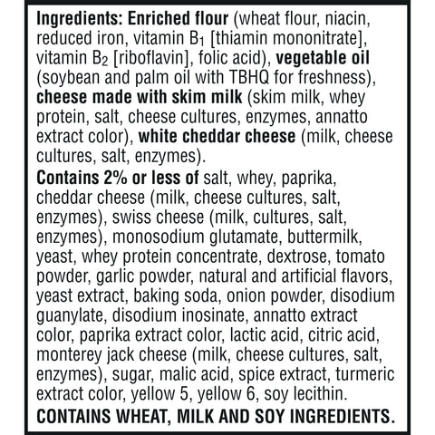Cheez It Duoz Cheddar Jack and Baby Swiss Cracker, 4.3 Ounce -- 6 per case.