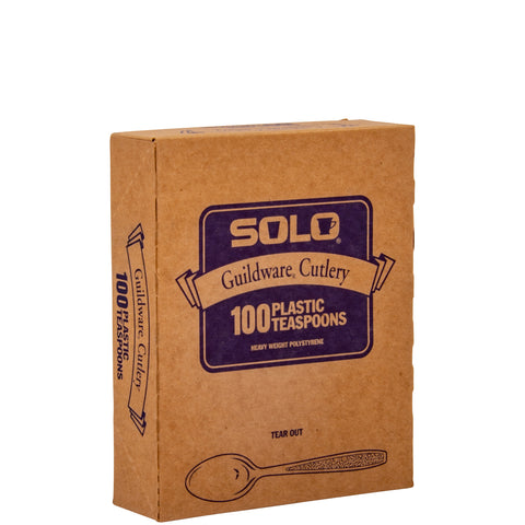 Dart Solo Sweetheart Guildware Extra Heavy Weight Polystyrene Champagne Teaspoon, 6.1 inch Length -- 1000 per case