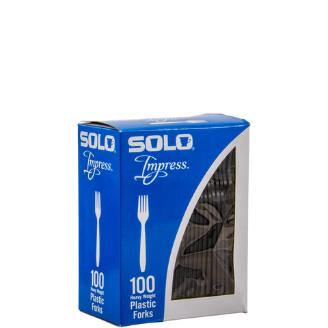 Fork Plastic Heavy Weight Black Ps