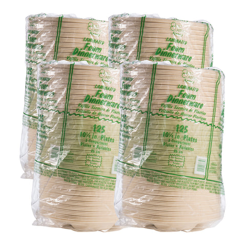 Plate Foam Laminated Honey 3-compartment 10.25
