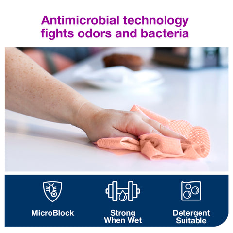 Wiper Cloth Antimicrobial Red 13x24