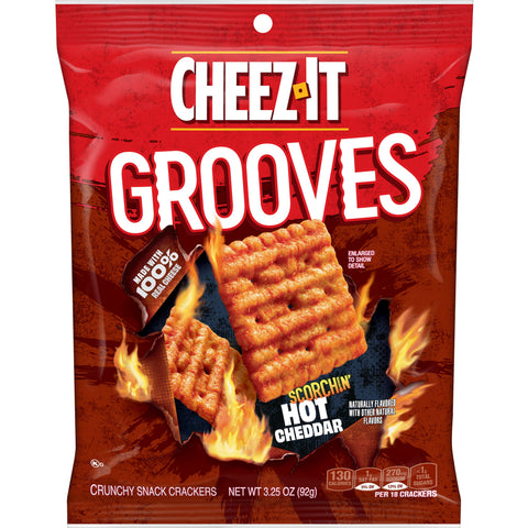 Kelloggs Cheez It Scorchin Hot Cheddar Cracker, 3.25 Ounce -- 6 per case
