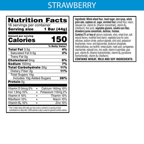 Nutrigrain Strawberry Cereal Bar, 1.55 Ounce -- 96 per case.