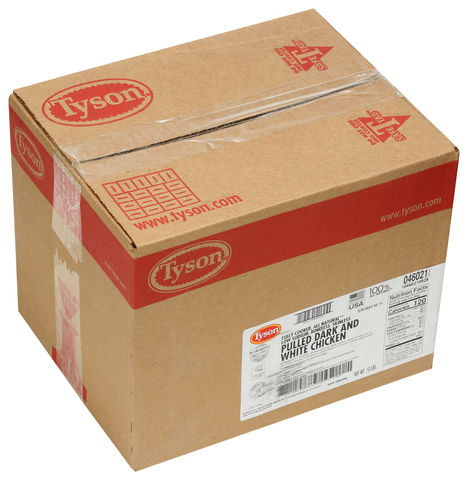 Tyson® CHICKEN PULLED REVERSE BLEND DARK/WHITE 100% ALL NATURAL NAE 65/35 10460210928