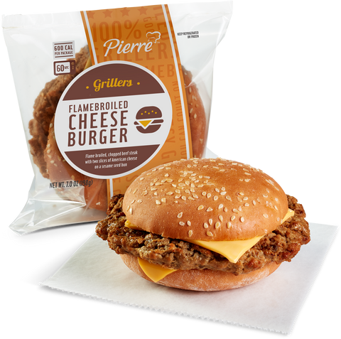 Pierre Jumbo Cheeseburger, 7 Ounce -- 12 per case.