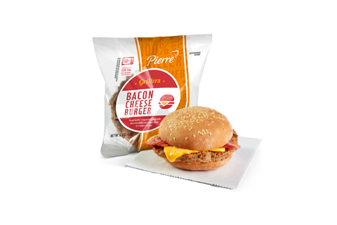Advance Pierre Jumbo Bacon Cheeseburger, 6 Ounce -- 12 per case.