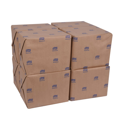 Tork 2 Ply White Advanced Dinner Napkin, 15 x 16.25 inch - 375 per pack -- 8 packs per case