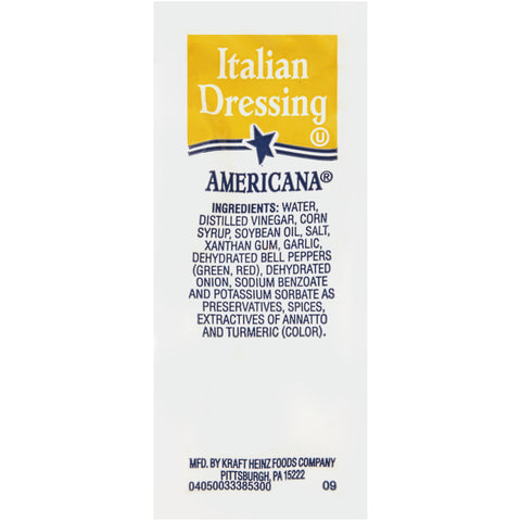 Americana® DRESSING ITALIAN SINGLE SERVE PACKET 78004583