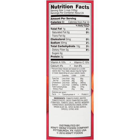 Heinz No Salt Added Marinara Sauce, 105 Ounce -- 6 per case.
