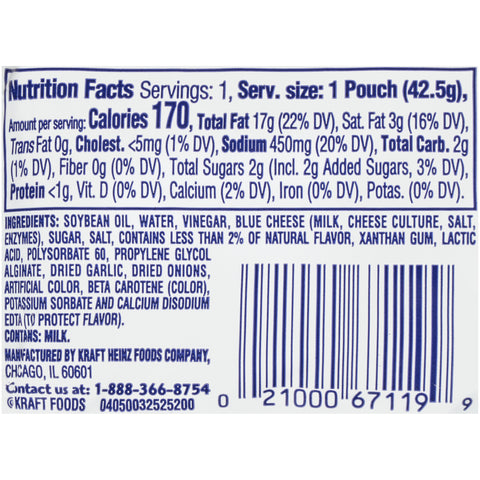 Dressing Blue Cheese Single Serve Pouch