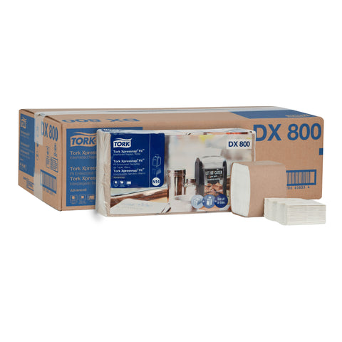 Essity Tork Xpressnap Fit White Rectangular Paper 2 Ply Interfold Dispenser Napkin -- 4320 per case