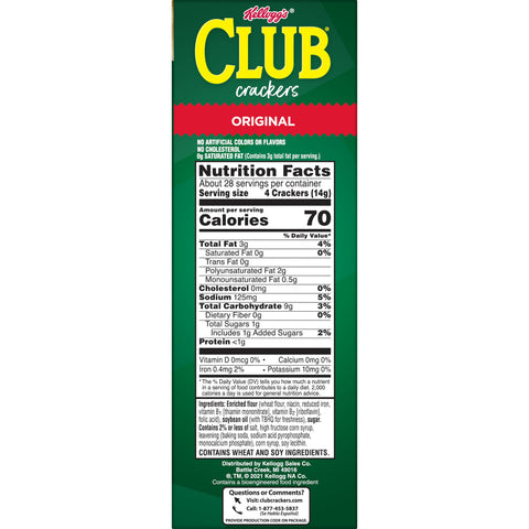 Keebler Club Original Cracker, 13.7 Ounce -- 12 per case.