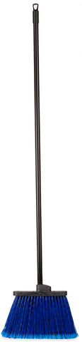 Broom Warehouse Duo Sweep® W/ Black Metal Threaded Handle Blue 48