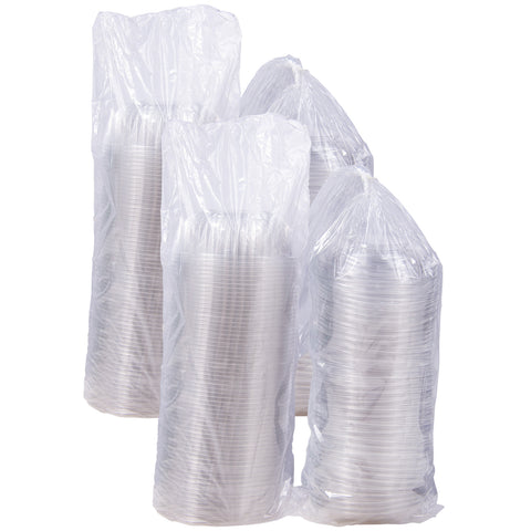 Bowl Plastic Clear Combo W/ Lid 32 Oz