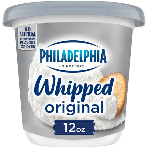 Philadelphia Plain Whipped Cream Cheese, 12 Ounce Container -- 12 per case