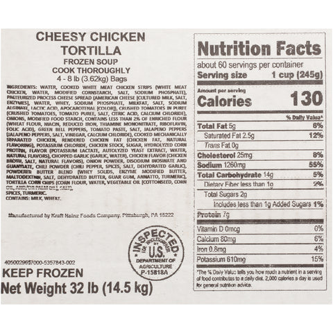 Chef Francisco Cheesy Chicken Tortilla Soup, 32 Pound