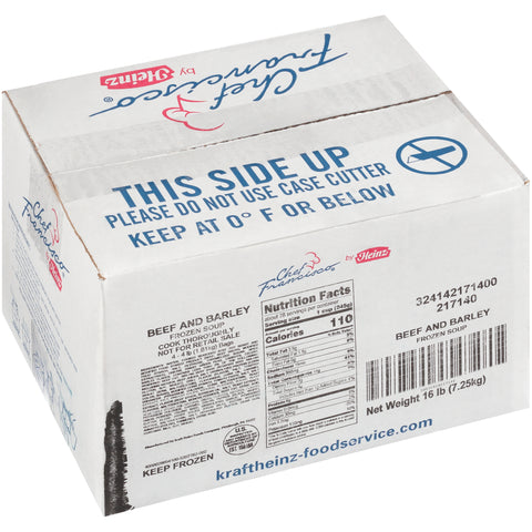Chef Francisco Truesoups Beef and Barley Soup, 4 Pound -- 4 per case