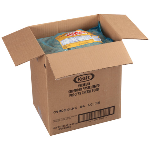 Kraft Velveeta Feather Shred Cheese, 5 Pound -- 4 per case.