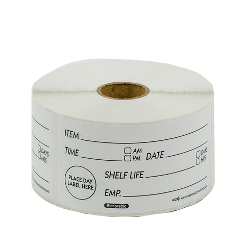 National Checking LABEL SHELF LIFE REMOVABLE 2X4