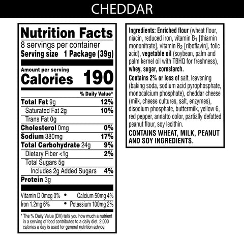 Cracker Cheese Cheddar Sandwich Square Ss Sleeve