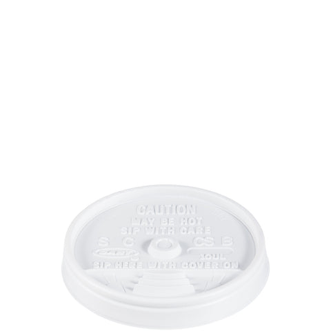 Dart Sip Thru High Impact Polystyrene White Lid Only -- 1000 per case