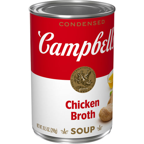 Campbells Condensed Chicken Broth - 10.5 oz. can, 12 per case