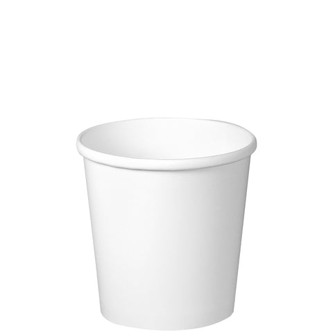 Container Paper Food Double Sided Poly White 16 Oz