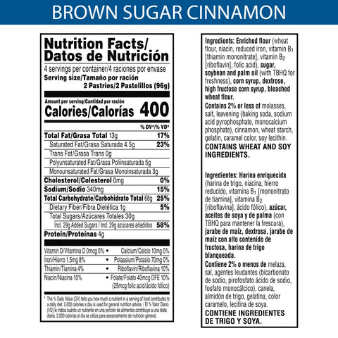 Kelloggs Pop-Tarts Frosted Brown Sugar Cinnamon Toaster Pastries, 13.5 Ounce -- 12 per case