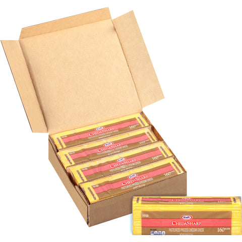 Kraft CHEESE CHEDASHARP PULLMAN SLICED 160 CT
