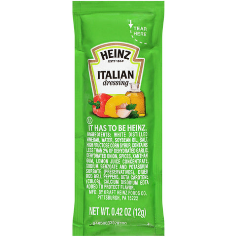 Heinz® DRESSING ITALIAN SINGLE SERVE PACKET 532600/78000720