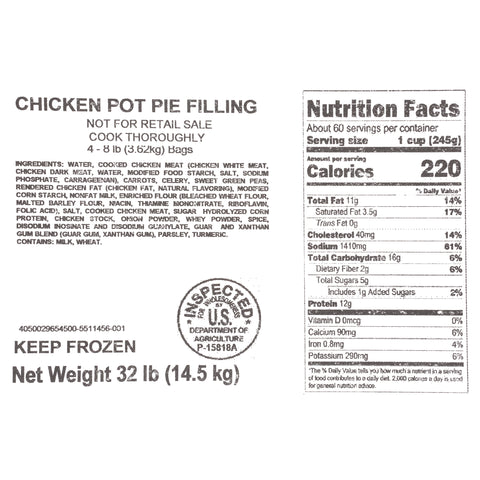 Chicken Pot Pie Filling 209040/78001276