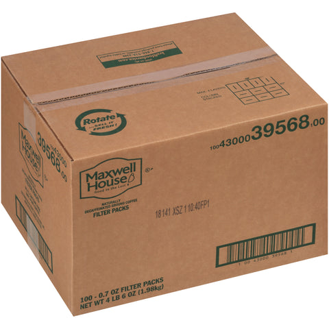 Maxwell House Decaffeinated Coffee - 0.7 oz. In Room filterpack, 100 packs per case