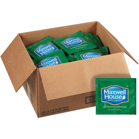 Maxwell House Decaffeinated Coffee - 0.7 oz. In Room filterpack, 100 packs per case