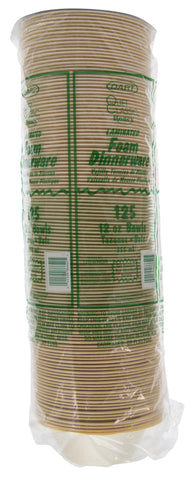 Bowl Foam Laminated Honey 12 Oz