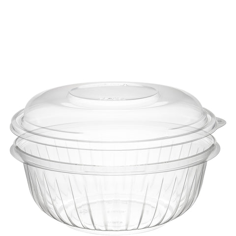 Bowl Plastic Clear With Dome Lid 32 Oz