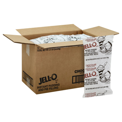 Pudding Jello Instant Chocolate 12 Case 28 Ounce