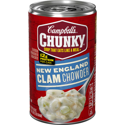 CHUNKY New England Clam Chowder - 18.8 oz. easy open can, 12 per case