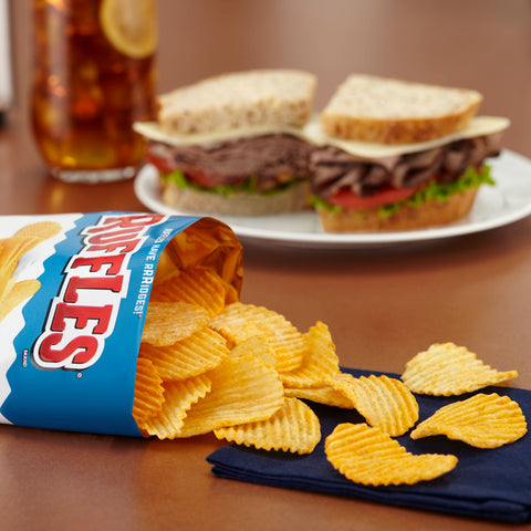 Ruffles Cheddar and Sour Cream Ridged Potato Chips, 2.125 Ounce -- 24 per case