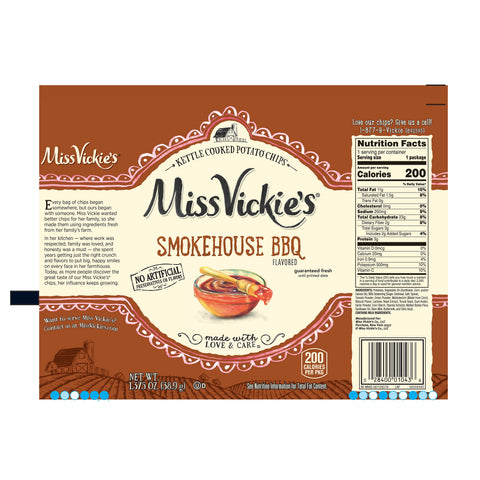 Chip Potato Kettle Cooked Smokehouse Bbq Large Single Serve