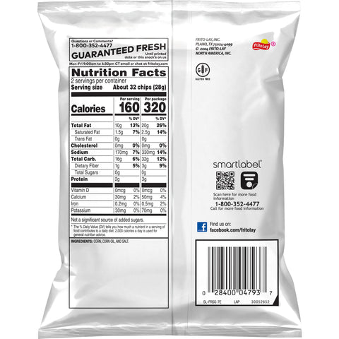 Fritos Original Corn Chips, 2 Ounce -- 64 per case.