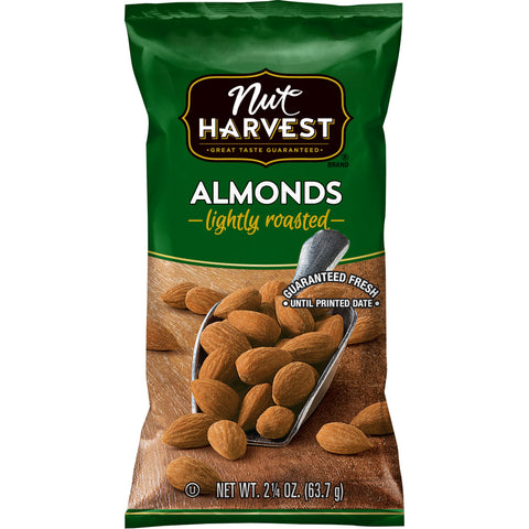 Nut Harvest Lightly Roasted Almond, 2.25 Ounce -- 48 per case.